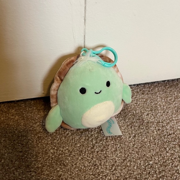 NWOT Squishmallows Antoni The Sea Turtle 4” Plush Clipon Stuffed Animal Keychain - Picture 1 of 6